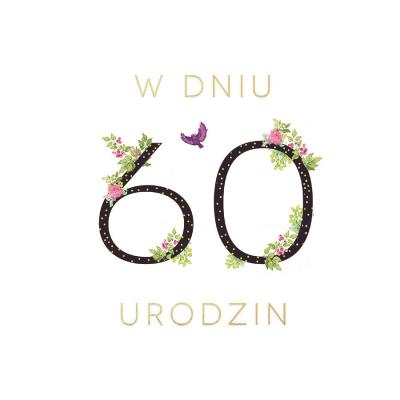 Opakowanie Karnet Swarovski kwadrat CL1860_PO Urodziny 60