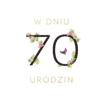 Opakowanie Karnet Swarovski kwadrat CL1870_PO Urodziny 70