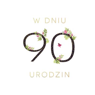 Opakowanie Karnet Swarovski kwadrat CL1890_PO Urodziny 90