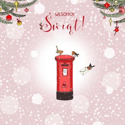 Opakowanie Karnet Swarovski kwadrat CL3506_PO Święta Listy