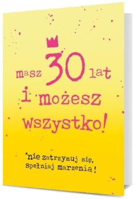 Opakowanie Karnet Urodziny 30 K. B6-1910