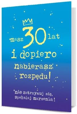 Opakowanie Karnet Urodziny 30 K. B6-1911