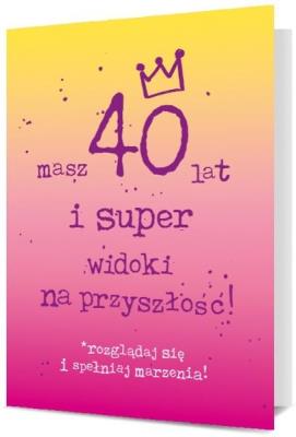 Opakowanie Karnet Urodziny 40 K. B6-1912