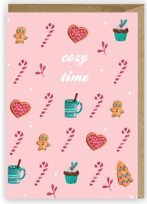 Opakowanie Kartka Boże Narodzenie Cozy time, eko koperta K074