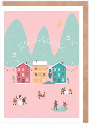 Opakowanie Kartka Boże Narodzenie Falalala, eko koperta K136