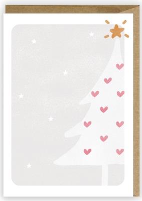 Opakowanie Kartka Boże Narodzenie Pastelowa choinka, eko K072