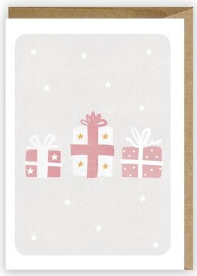 Opakowanie Kartka Boże Narodzenie Prezenty, eko koperta K073
