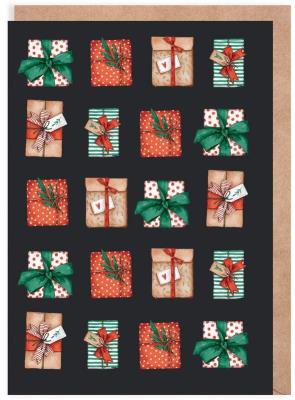 Opakowanie Kartka Boże Narodzenie Prezenty, eko koperta K129