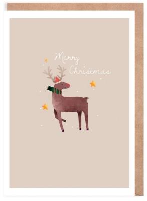 Opakowanie Kartka Boże Narodzenie Renifer, eko koperta K127