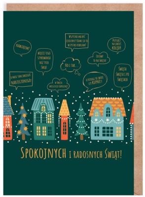 Opakowanie Kartka Boże Narodzenie Rozmowy przy stole K143