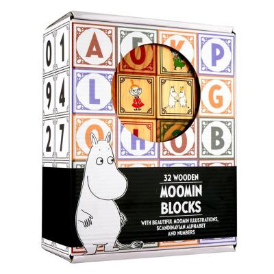 Opakowanie Klocki drewniane alfabet 32 klocki Muminki