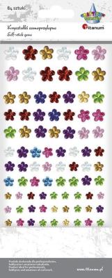 Opakowanie Kryształki samoprzylepne kwiatki mix 84szt