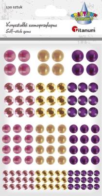 Opakowanie Kryształki samoprzylepne perełki mix 120szt