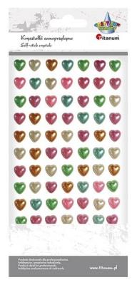 Opakowanie Kryształki samoprzylepne perełki serca mix 77szt