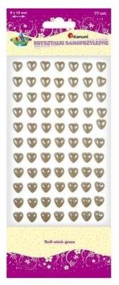 Opakowanie Kryształki samoprzylepne perełki serca perła 77szt