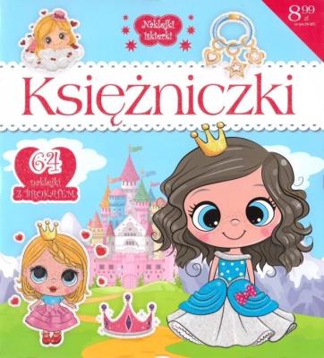 Księżniczki. Naklejki z brokatem. Autor: praca zbiorowa. SmakLiter.pl Okładka książki Księżniczki. Naklejki z brokatem