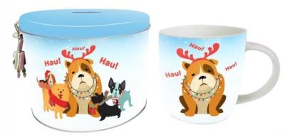 Opakowanie Kubek w puszce skarbonce - Hau! Hau! Hau!