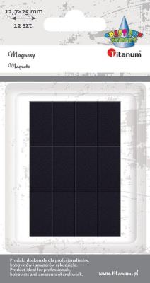 Opakowanie Magnesy samoprzylene prostokątne 12,7x25mm 12szt