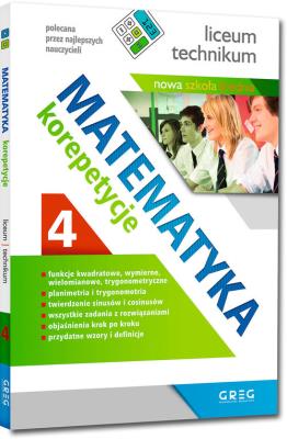 Okładka książki Matematyka - korepetycje, liceum cz.4