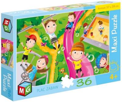 Maxi Puzzle 36 Plac zabaw. Wydawca: MULTIGRA. SmakLiter.pl Opakowanie Maxi Puzzle 36 Plac zabaw