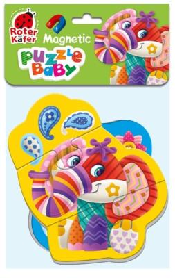 Miękkie magnetyczne puzzle Słoń i Krokodyl. Wydawca: Roter Kafer. SmakLiter.pl Opakowanie Miękkie magnetyczne puzzle Słoń i Krokodyl