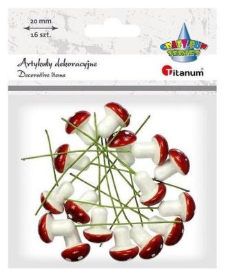 Opakowanie Muchomory styropianowe 17x20mm drucik 55mm 16szt