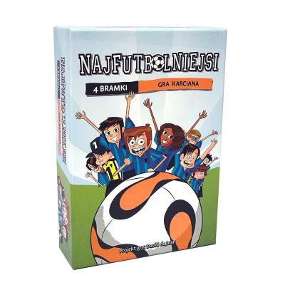 Najfutbolniejsi. 4 Bramki (gra karciana). Wydawca: Finebooks. SmakLiter.pl Opakowanie Najfutbolniejsi. 4 Bramki (gra karciana)