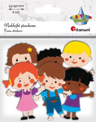 Opakowanie Naklejki piankowe dzieci mix 6szt