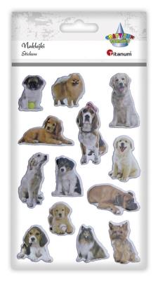 Opakowanie Naklejki wypukłe miękkie psy mix 13szt