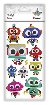 Opakowanie Naklejki wypukłe miękkie roboty mix 10szt