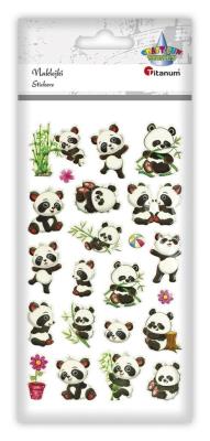 Opakowanie Naklejki wypukłe misie panda mix 22szt