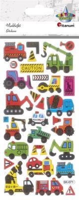 Opakowanie Naklejki wypukłe pojazdy budowlane mix 30szt