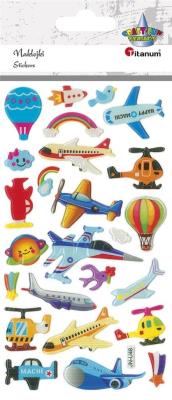 Opakowanie Naklejki wypukłe pojazdy powietrzne mix 25szt