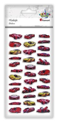 Opakowanie Naklejki wypukłe samochody sportowe mix 34szt