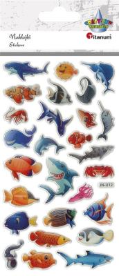 Opakowanie Naklejki wypukłe stworzenia morskie mix 27szt
