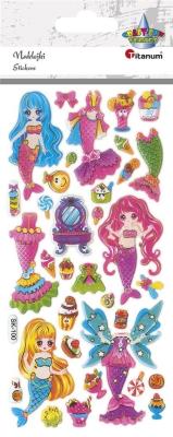 Opakowanie Naklejki wypukłe syrenki i stroje mix 34szt