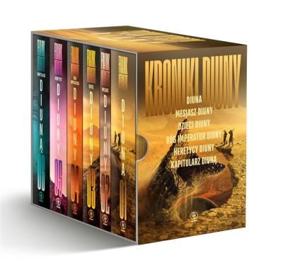 Pakiet: Kroniki Diuny. Autor: Frank Herbert. SmakLiter.pl Okładka książki Pakiet: Kroniki Diuny