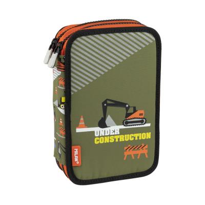 Opakowanie Piórnik 2-poziomowy z wyposażeniem Milan UNDER CONSTRUCTION zielony