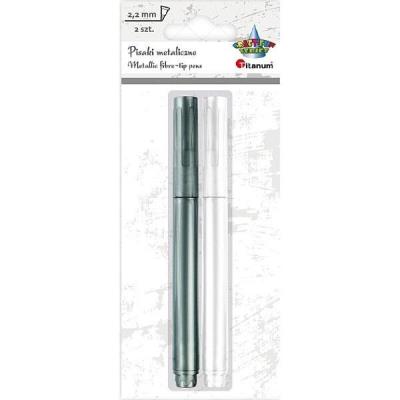 Opakowanie Pisak metaliczny biały + srebrny