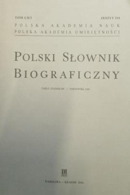 Polski Słownik Biograficzny z.214 T.52/3. Autor: praca zbiorowa. SmakLiter.pl Okładka książki Polski Słownik Biograficzny z.214 T.52/3
