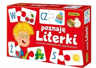 Okładka książki Poznaję literki Gra puzzlowa