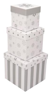 Opakowanie Pudełka z dekoracją mix 3szt