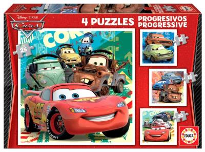 Puzzle 12+16+20+25 Auta G3. Wydawca: Educa. SmakLiter.pl Opakowanie Puzzle 12+16+20+25 Auta G3
