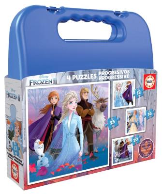 Puzzle 12+16+20+25 Kraina Lodu II (walizka) G3. Wydawca: Educa. SmakLiter.pl Opakowanie Puzzle 12+16+20+25 Kraina Lodu II (walizka) G3