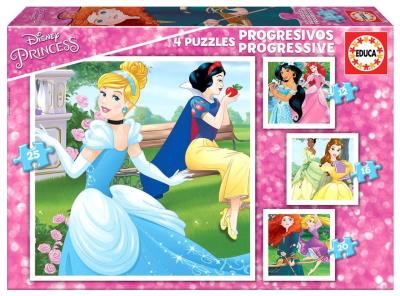 Puzzle 12+16+20+25 Księżniczki z bajek Disneya G3. Wydawca: Educa. SmakLiter.pl Opakowanie Puzzle 12+16+20+25 Księżniczki z bajek Disneya G3
