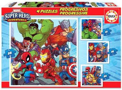 Puzzle 12+16+20+25 Marvel Super Hero Adventures G3. Wydawca: Educa. SmakLiter.pl Opakowanie Puzzle 12+16+20+25 Marvel Super Hero Adventures G3