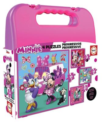 Puzzle 12+16+20+25 Myszka Minnie/Daisy (walizka). Wydawca: Educa. SmakLiter.pl Opakowanie Puzzle 12+16+20+25 Myszka Minnie/Daisy (walizka)