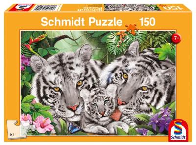 Puzzle 150 Rodzina tygrysów G3. Wydawca: Schmidt. SmakLiter.pl Opakowanie Puzzle 150 Rodzina tygrysów G3