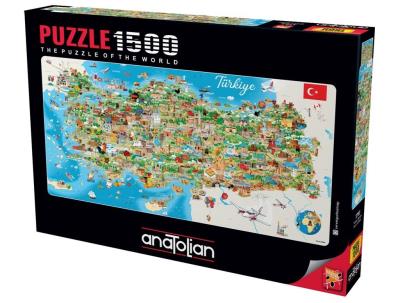 Puzzle 1500 Mapa Turcji. Wydawca: Anatolian. SmakLiter.pl Opakowanie Puzzle 1500 Mapa Turcji