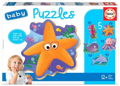 Puzzle 2-4 Morskie stworzenia G3. Wydawca: Educa. SmakLiter.pl Opakowanie Puzzle 2-4 Morskie stworzenia G3